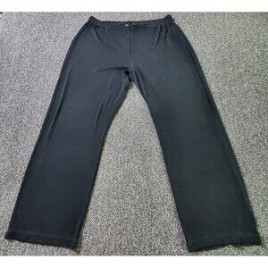 Chico's Travelers Pull On Pants Women's 3 (16-18) Black Slinky Elastic Stretch